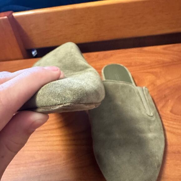 Jenni Kayne Suede Mules in Laurel Size 37 7 Casual Shoes Capsule Minimalist - Picture 5 of 16